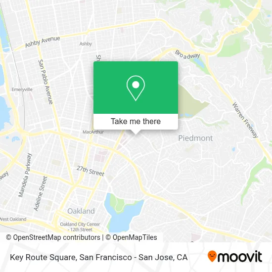 Key Route Square map