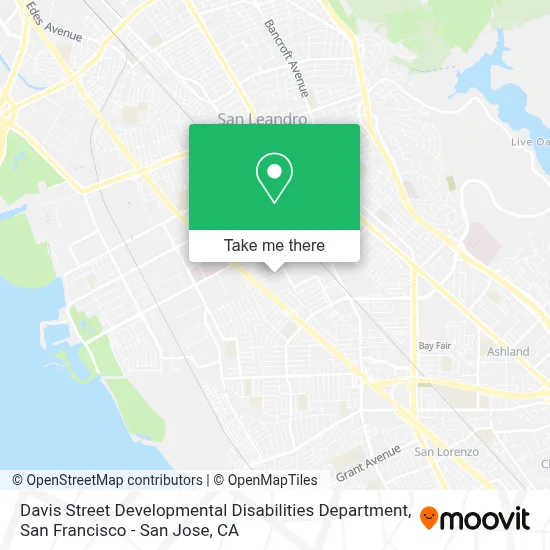 Davis Street Developmental Disabilities Department map