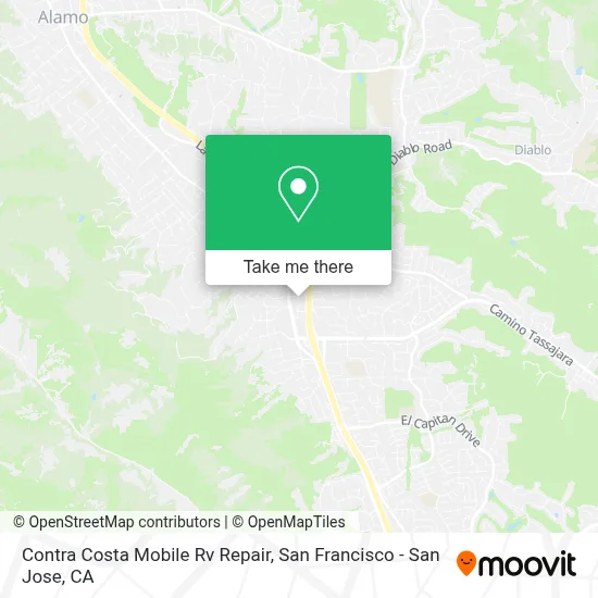 Contra Costa Mobile Rv Repair map