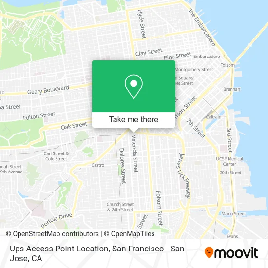 Ups Access Point Location map