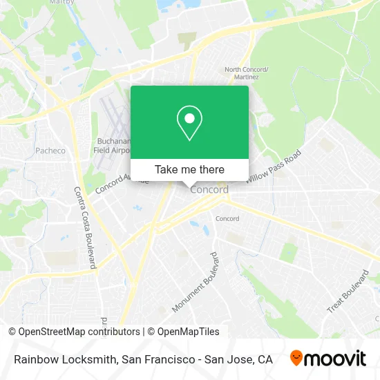 Rainbow Locksmith map