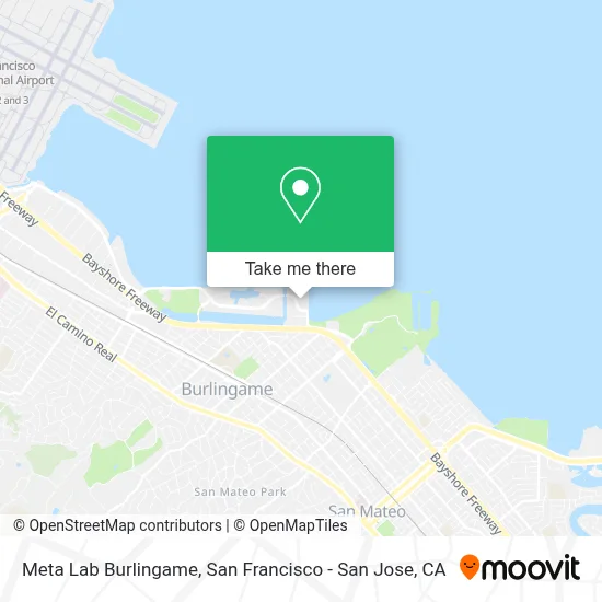 Meta Lab Burlingame map
