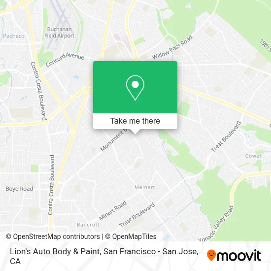 Lion's Auto Body & Paint map