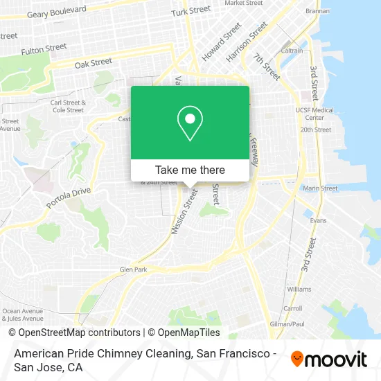 American Pride Chimney Cleaning map