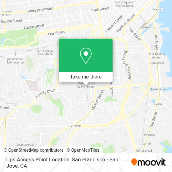 Ups Access Point Location map