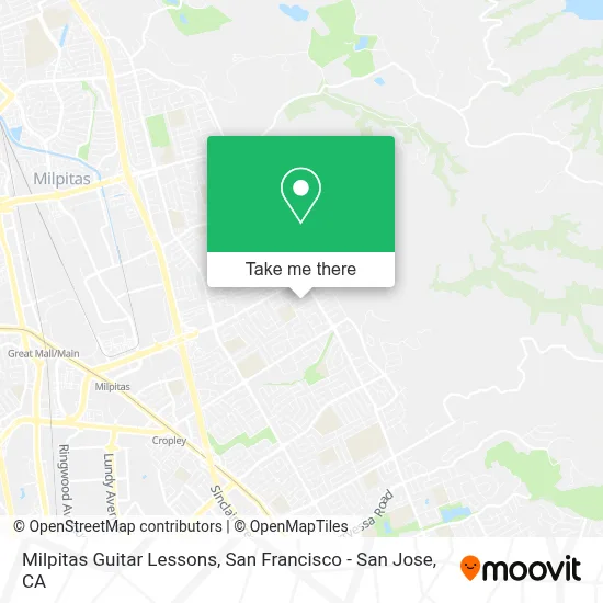Milpitas Guitar Lessons map