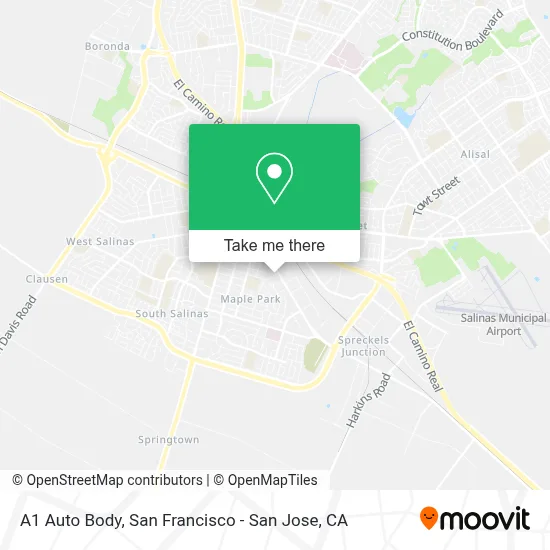A1 Auto Body map