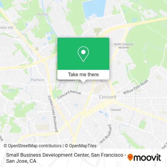 Small Business Development Center map