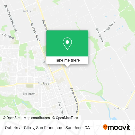 Outlets at Gilroy map