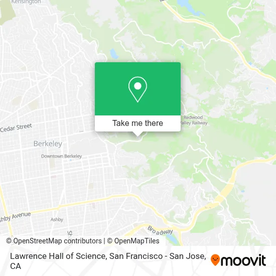 Lawrence Hall of Science map