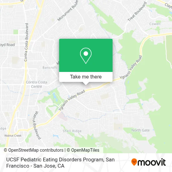 UCSF Pediatric Eating Disorders Program map