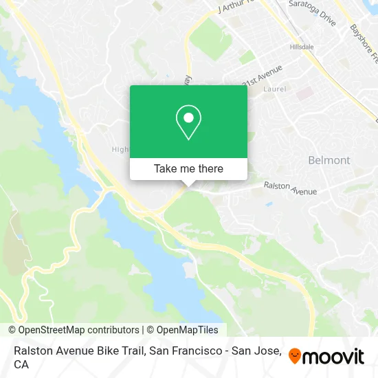 Ralston Avenue Bike Trail map
