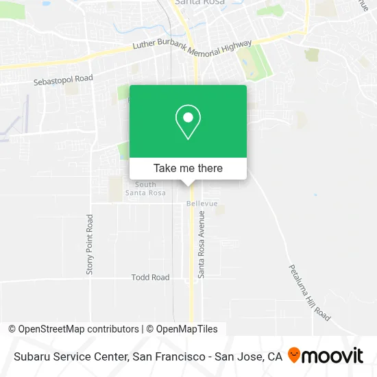 Subaru Service Center map
