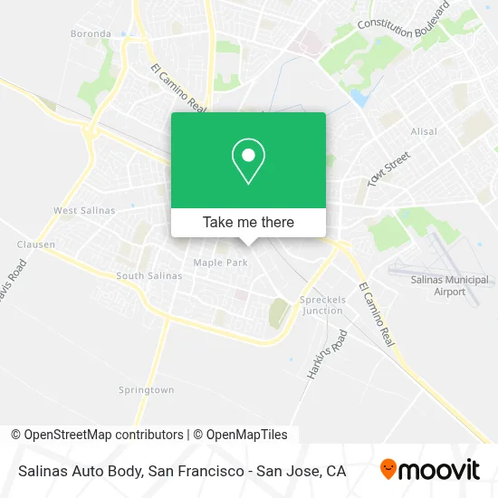 Salinas Auto Body map