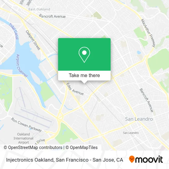 Injectronics Oakland map