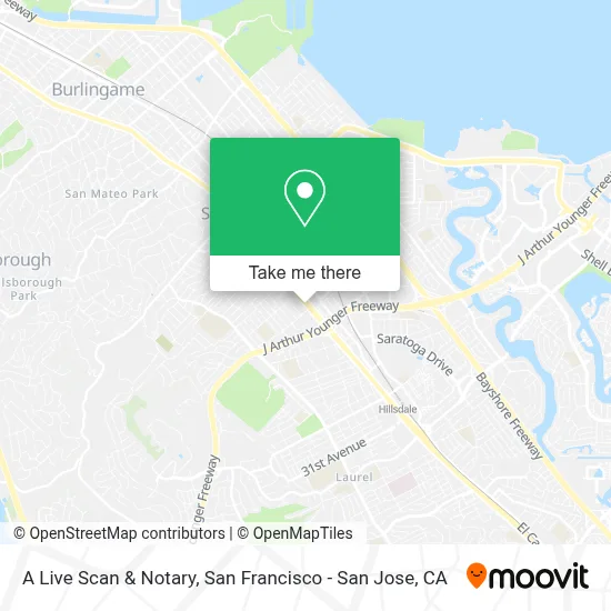 A Live Scan & Notary map