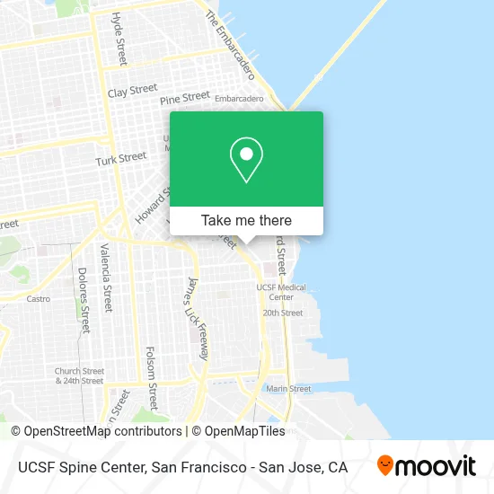 UCSF Spine Center map