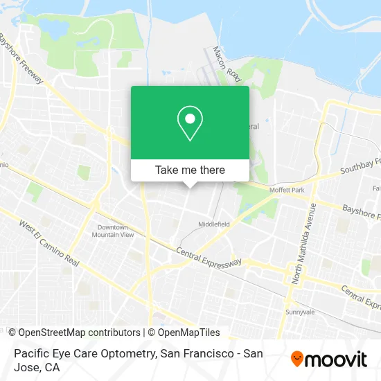 Pacific Eye Care Optometry map