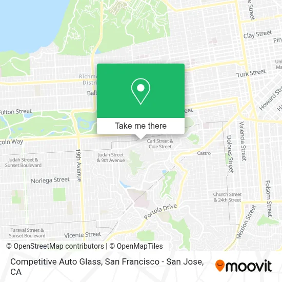Competitive Auto Glass map
