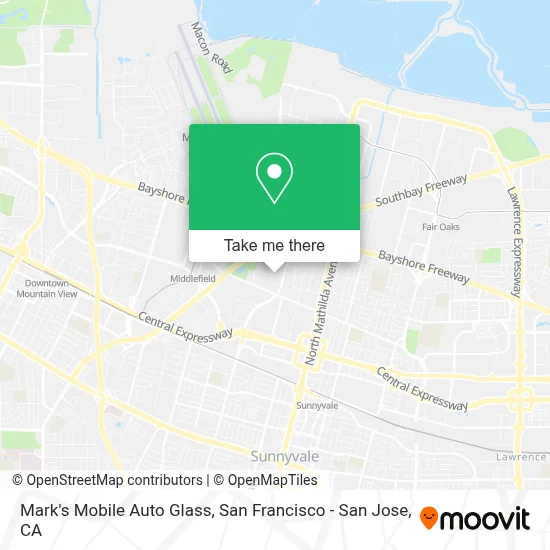 Mark's Mobile Auto Glass map