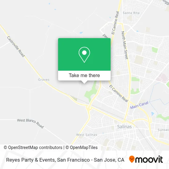 Reyes Party & Events map