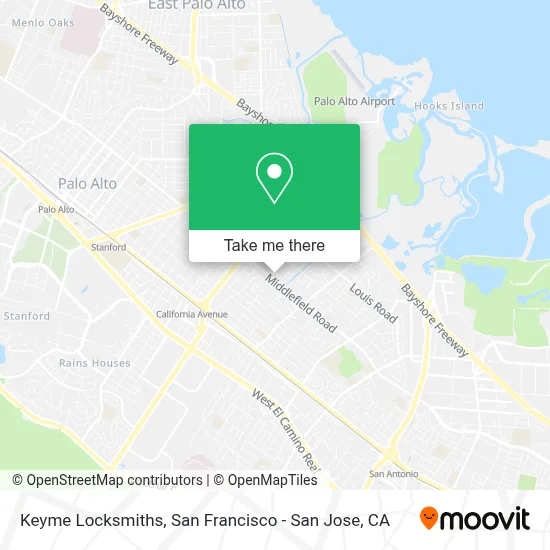 Keyme Locksmiths map