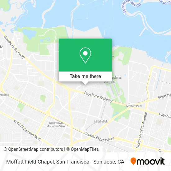 Moffett Field Chapel map