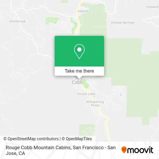 Rouge Cobb Mountain Cabins map