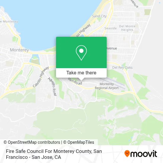 Fire Safe Council For Monterey County map