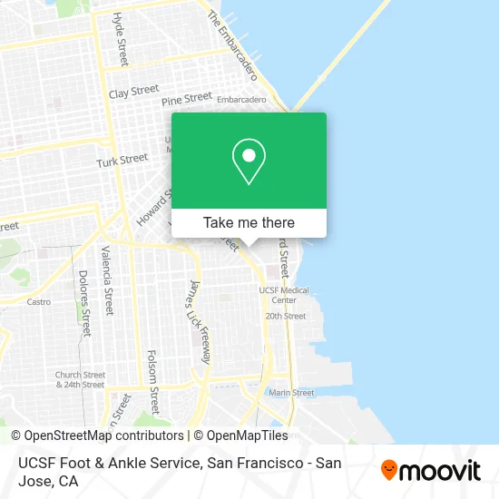 UCSF Foot & Ankle Service map