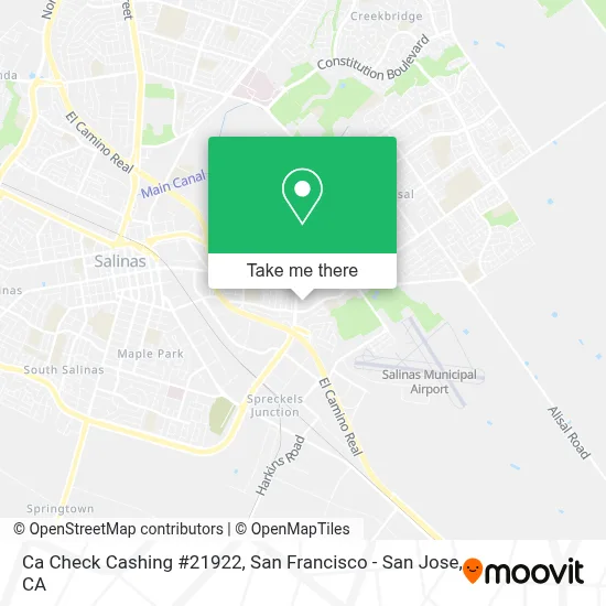 Ca Check Cashing #21922 map