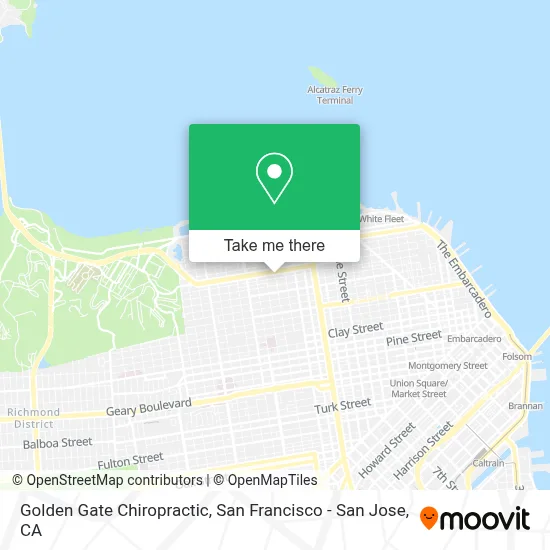 Golden Gate Chiropractic map