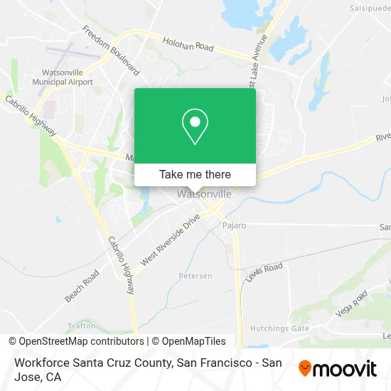 Workforce Santa Cruz County map