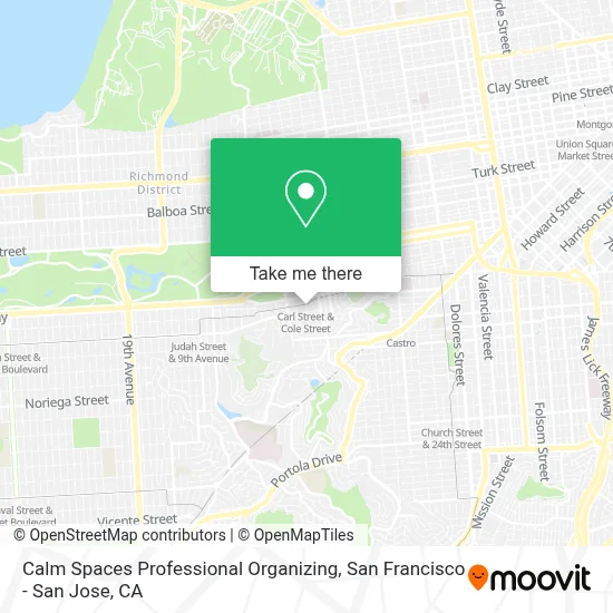 Calm Spaces Professional Organizing map