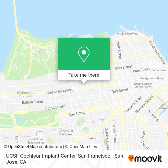 UCSF Cochlear Implant Center map