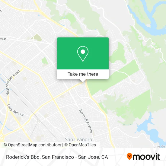 Roderick's Bbq map