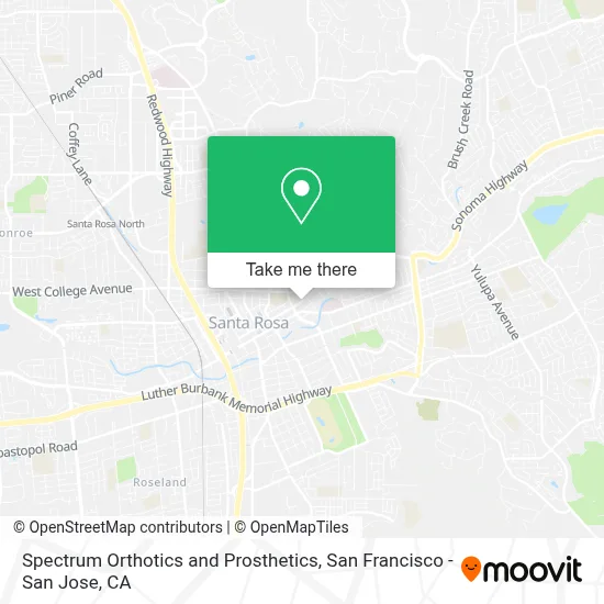 Spectrum Orthotics and Prosthetics map