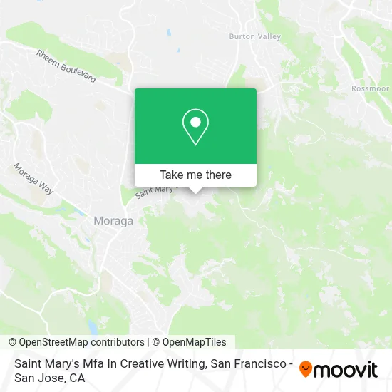 Saint Mary's Mfa In Creative Writing map