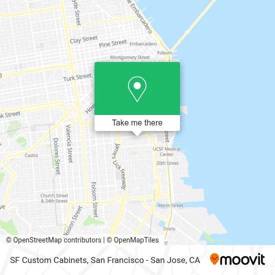 SF Custom Cabinets map