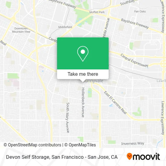 Devon Self Storage map