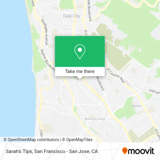 Sarah's Tips map