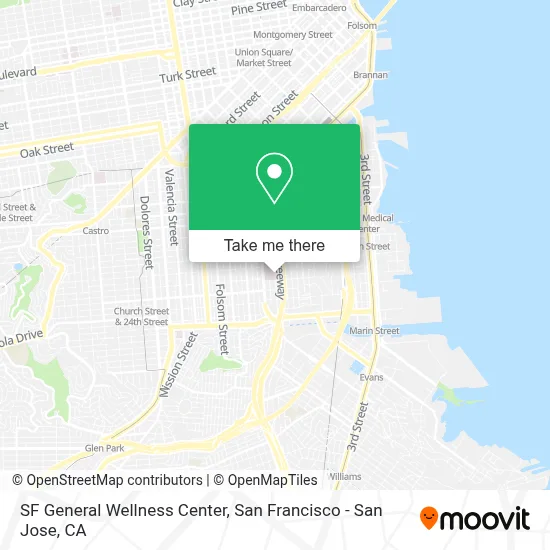 SF General Wellness Center map