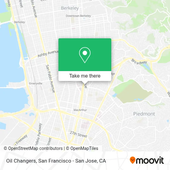 Oil Changers map