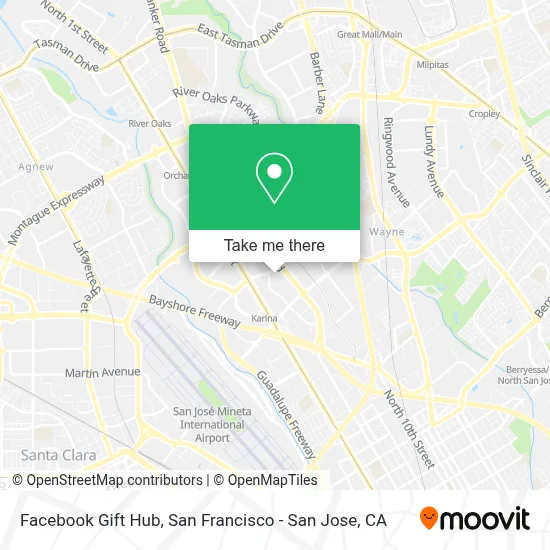 Facebook Gift Hub map
