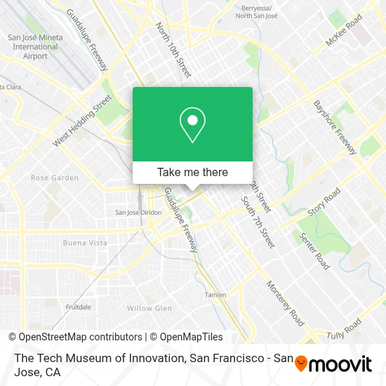 The Tech Museum of Innovation map