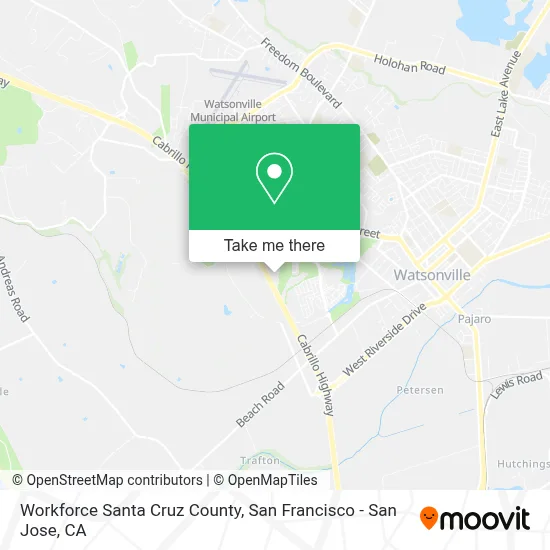 Workforce Santa Cruz County map