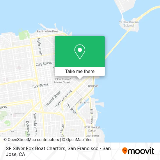 SF Silver Fox Boat Charters map