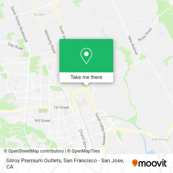 Gilroy Premium Outlets map