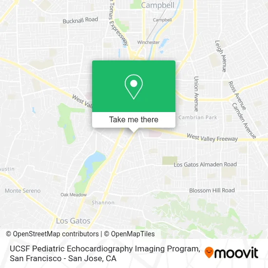 UCSF Pediatric Echocardiography Imaging Program map