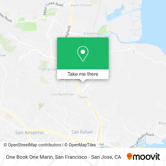 One Book One Marin map